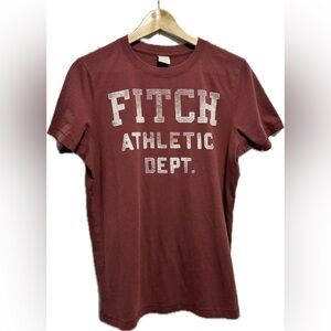 Abercrombie & Fitch Maroon Athletic Dept. Tee